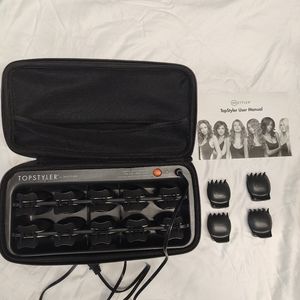 TopStyler by InStyler Heated Ceramic Styling Shells Hair Curlers Case